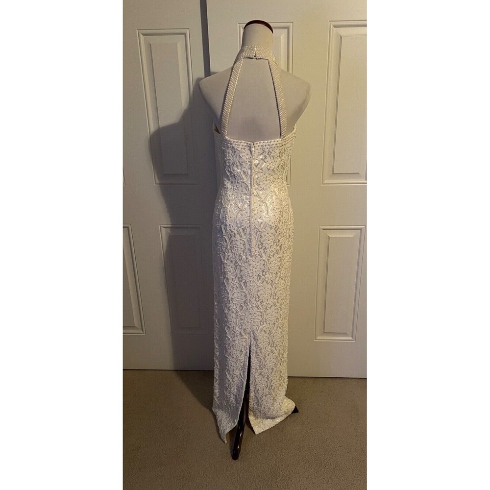 David's Bridal White Beaded Wedding Dress - Picture 2 of 14